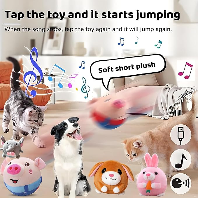 Interactive Dog Toys, Active Moving Pet Plush Toy - Image 3