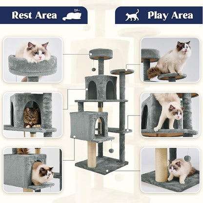 58.5inch Large Cat Tree Tower Condo - Image 4