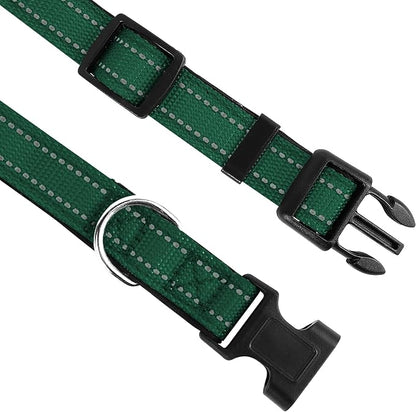 Reflective Dog Collar, Adjustable Soft Neoprene Padded Nylon Pet Collars - Image 3