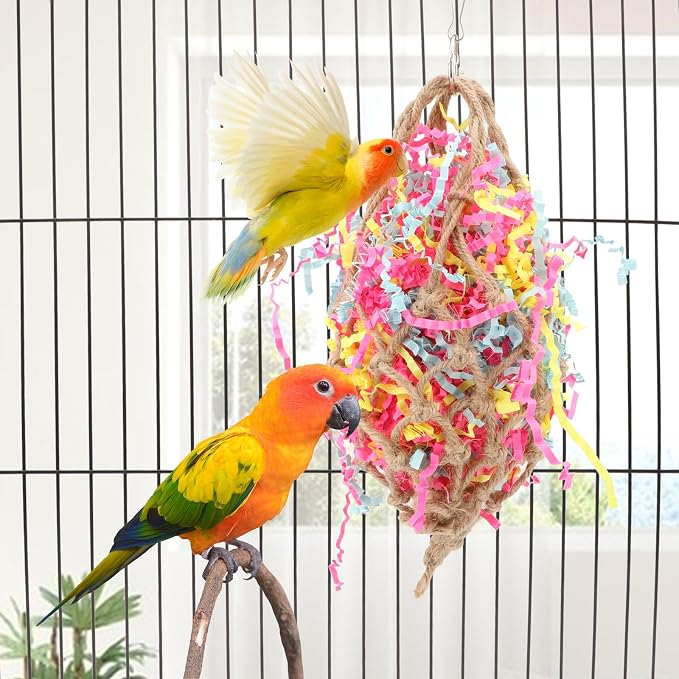 Hypeety Bird Chew Toy Bird Toy Foraging Shredding Climbing Hanging Toy - Image 7