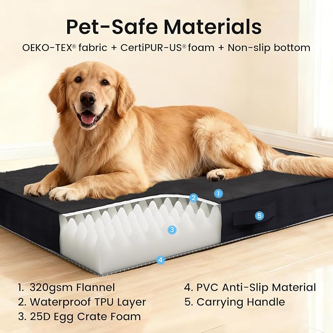OhGeni Orthopedic Waterproof Dog Bed - Image 8