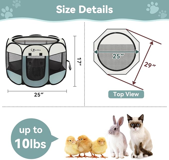 Dog Cat Playpen, Puppy Pet Playpen Indoor - Image 3