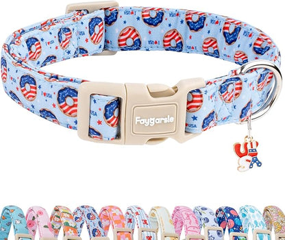 Faygarsle Patriotic Dog Collar, 4th of July Design, American Flag Pattern by Faygarsle