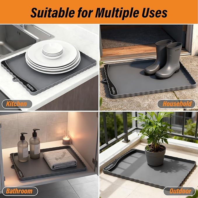 Dog Food Mat 20" x 15", Waterproof Silicone Pet Feeding Mat - Image 8