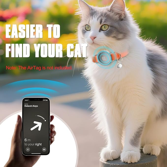 AirTag Cat Collar, Ultra Elastic Cat Tracker Collar, Airtag Holder Compatible - Image 3