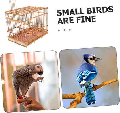 Hemoton Portable Lightweight Bamboo Bird Cage - Image 3