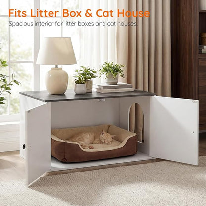 HOOBRO Cat Litter Box Enclosure, Hidden Litter Box Furniture - Image 3