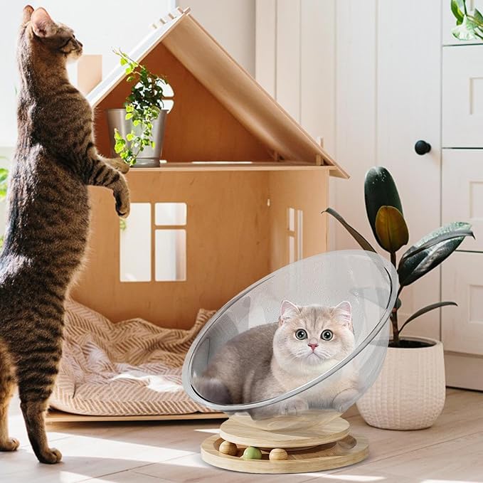 Cat Perch- Cute Freestanding Cat Space Perch Bed, Stylish Stable Activity - Image 2