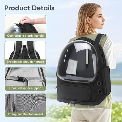 Breathable Cat Backpack Carrier, Large Space Cat Bubble Backpack - Image 6