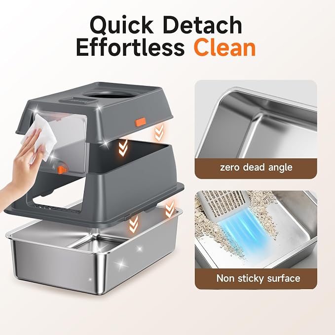 Extra Large Stainless Steel Litter Box - Image 5