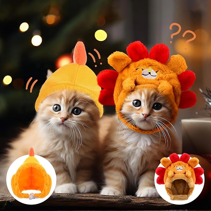 Weewooday 5 Pieces Cat Costume Bunny Hat Outfit - Image 3