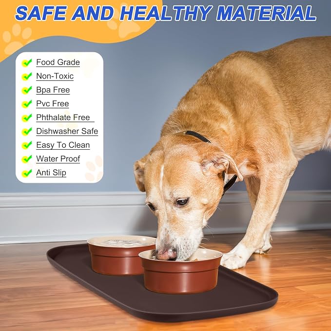 Silicone Pet Feeding Mat with Raised Edge - Image 3
