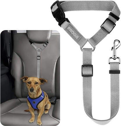 BWOGUE Pet Dog Cat Seat Belts, Car Headrest Restraint Adjustable Safety Leads by BWOGUEPetHome