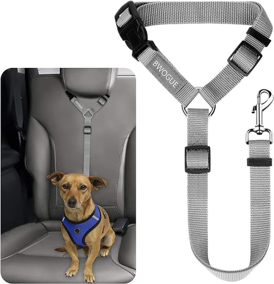 BWOGUE Pet Dog Cat Seat Belts, Car Headrest Restraint Adjustable Safety Leads by BWOGUEPetHome