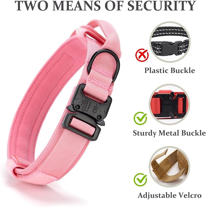 Tactical Dog Collar, Adjustable Military Training Nylon Dog Collar - Image 4