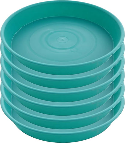 6 Pack of 12 inch Plant Saucer, Heavy Duty Plastic Plant Saucer 12" Round by Bleuhome