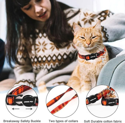 ARING PET 2 Pack Fall Cat Collars-Cute Breakaway Cat Collar - Image 2