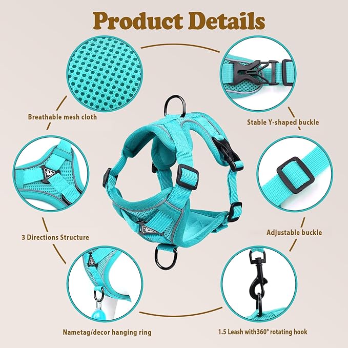 Cat Harness and Leash for Walking, Escape Proof Soft Adjustable Vest Harnesses - Image 4