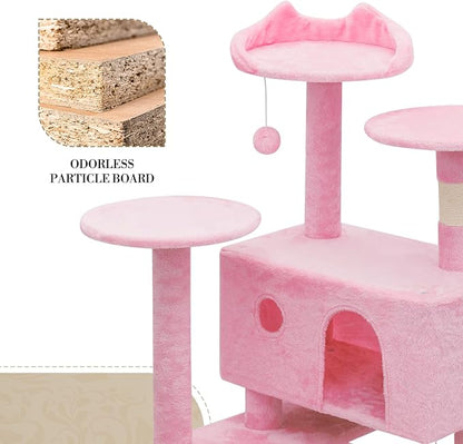 Athena Collection Cat Tree, 77 Inch Cat Tower - Image 4