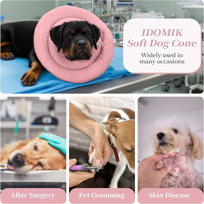 IDOMIK Dog Recovery Collar, Waterproof Soft Dog Cone After Surgery, Comfy - Image 7