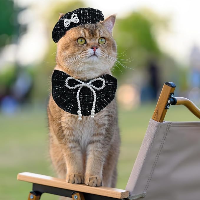 HOWWFALY 2PCS Cat Beret Hat - Image 3