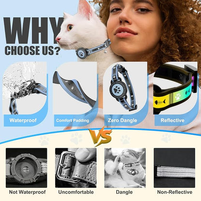 Airtag Cat Collar Breakaway, Reflective Cat Collar - Image 4
