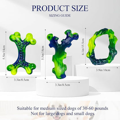 3-Pack Indestructible Nylon Dog Chew Toys - Image 2