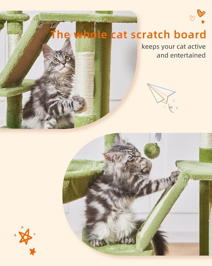 Taoqimiao Cat Tree, 38.5-Inch Cat Tower - Image 6