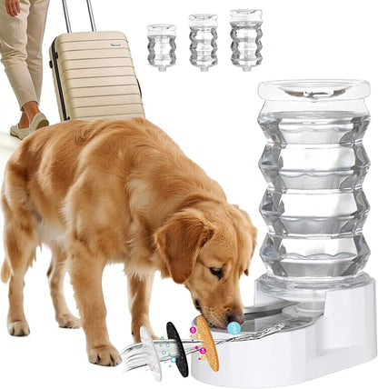 RIZZARI Gravity Dog Water Dispenser: 8L Large Auto-Refill Stainless Steel Pet by RIZZARI