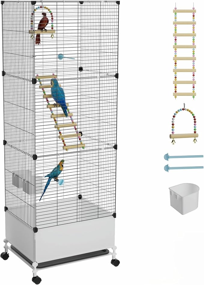 Extra Large Bird Cage, Wide Birdcage by STILLCOVE