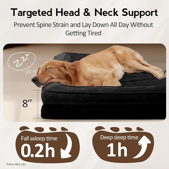 Large Orthopedic Dog Bed with Sides XXXL Dog Beds with Removable Washable Cover - Image 3