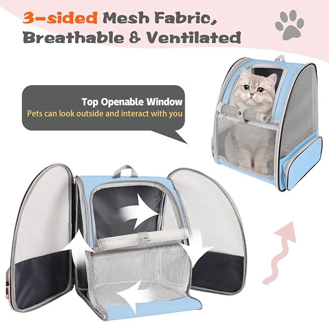 Cat Backpack Carrier, Pet Carrier Airline Approved - Image 3
