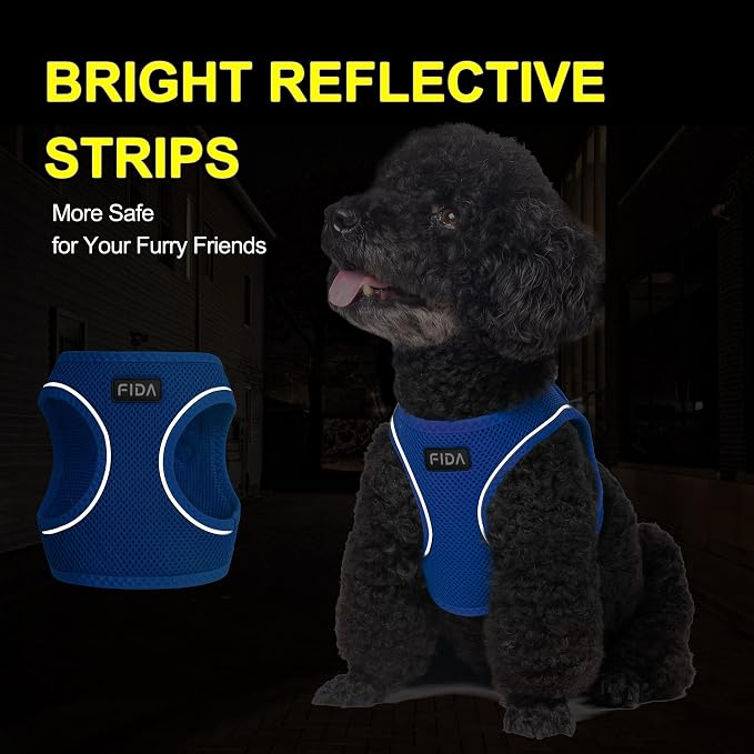 Fida Comfy Dog Harness with Leash, Soft Puppy Vest Escape Proof, Breathable - Image 4
