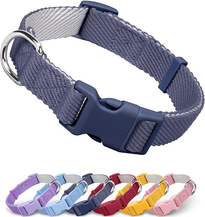 Dynmeow Soft and Breathable Cotton Dog Collar, Durable Adjustable Pet Collar by Dynmeow