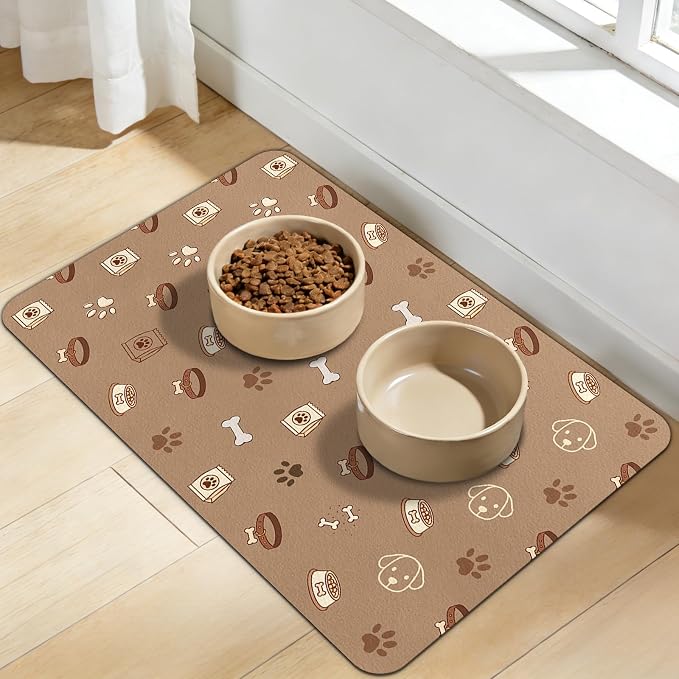 Dog Food Mat for Bowls, Absorbent Quick Dry Dog Cat Mats for Food and Water - Image 9