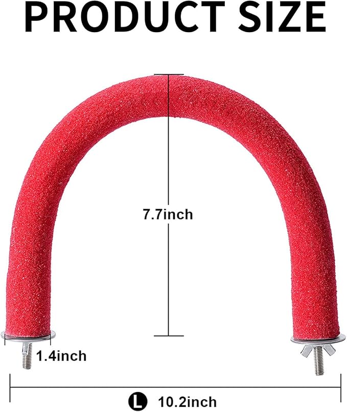 U Shape Parrot Perch Stand Toy Bird Platform Sand Paw Grinding Clean Stick - Image 7