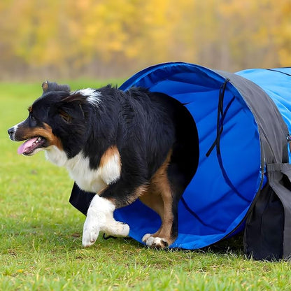 28 in 18 Foot Blue Extra Large Dog Agility Tunnel - Image 7