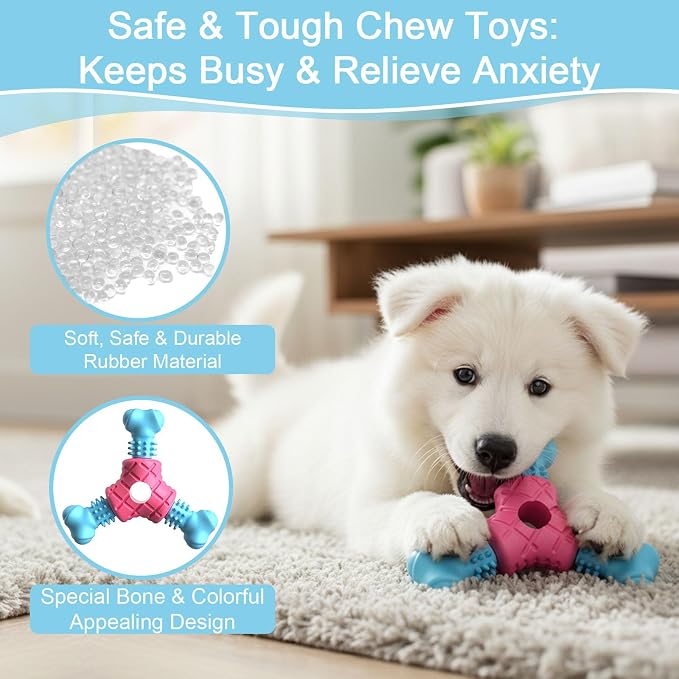 Puppy Chew Toys for Teething, Indestructible Dog Chew Toys for Aggressive - Image 2
