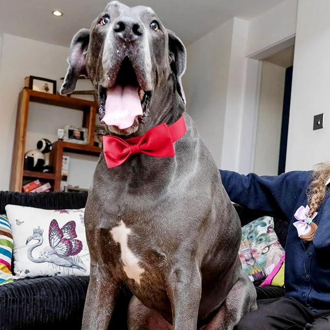 Segarty Dog Bowties for Extra Large Dogs Neck Girth 16.5-21.3in, Adjustable Red - Image 6