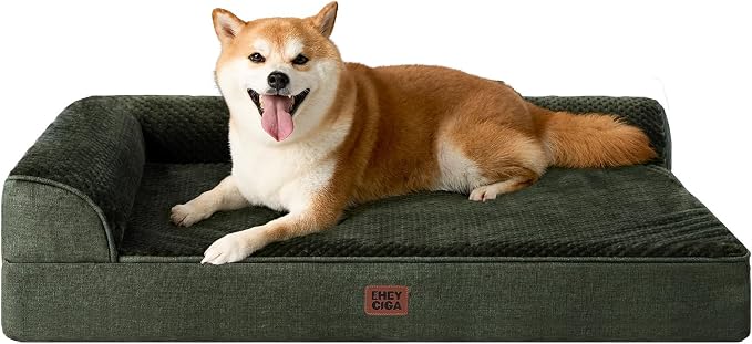 EHEYCIGA Memory Foam Dog Bed Large Size Dogs, Orthopedic Dog Bed Large by EHEYCIGA