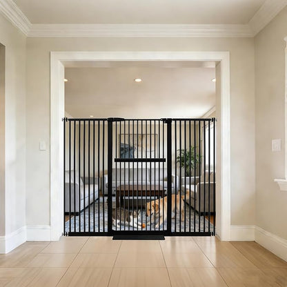 Lumizone Extra Tall Pet Gate 55.12" High Pressure Mounted 63.39"-67.90" Extra by Lumizone