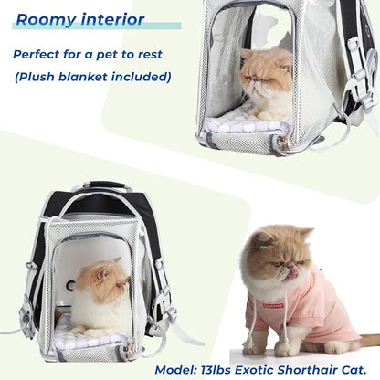 Lollimeow Cat Carrier Backpack, Expandable Bubble Pet Carrier - Image 4