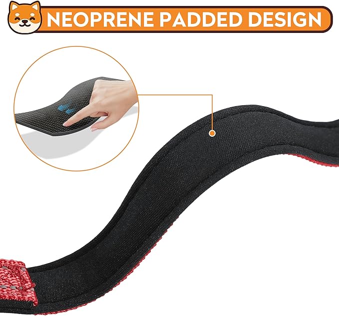 Reflective Dog Collar, Adjustable Soft Neoprene Padded Nylon Pet Collars - Image 4