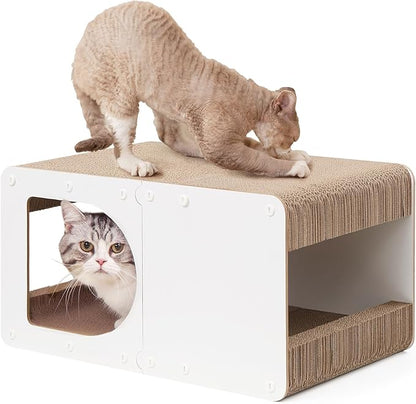 EHEYCIGA Cardboard Cat Scratcher House, 20-Inch Corrugated Cat Scratcher by EHEYCIGA