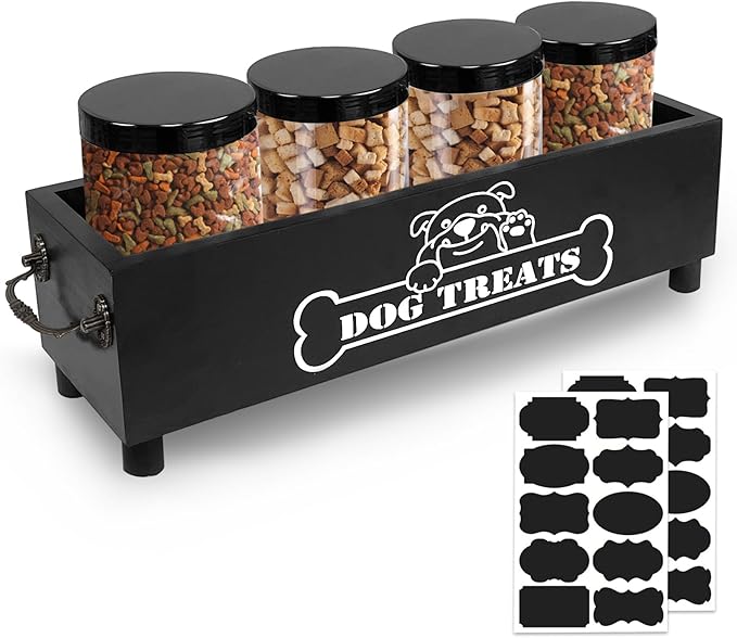 Large Dog Treats Container, Dog Cookie Jar by Hlimior