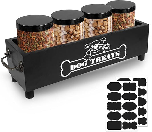Large Dog Treats Container, Dog Cookie Jar by Hlimior
