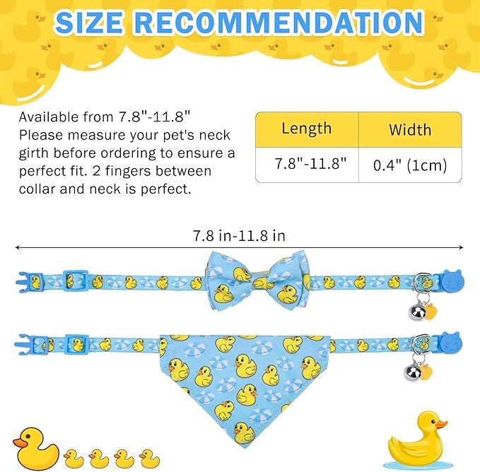 SCENEREAL Cat Collar with Bells, 2 Pack Breakaway Cat Collars with Removable - Image 8