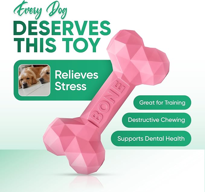 Natural Rubber Dog Chew Bone – Treat-Dispensing, Tough & Indestructible Chew - Image 4