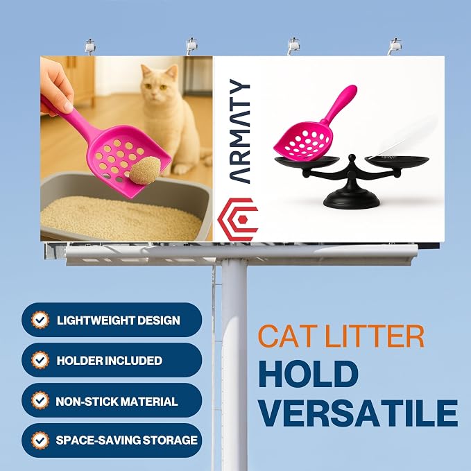 Small cat Litter Scooper with Holder: Perfect - Image 4