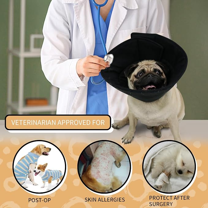 Adjustable Dog Cat Cone, Soft Recovery Cat Cone Collar, Dog Protective Collar - Image 5